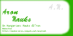 aron mauks business card